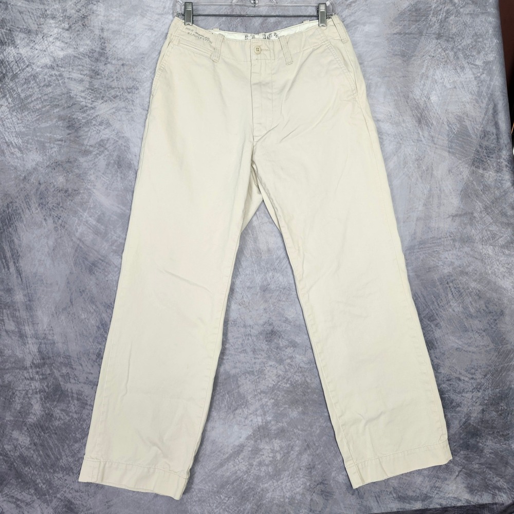 Vintage Polo Jeans Co Ralph Lauren Military Chino Pants Mens 30x30 Stone Khaki